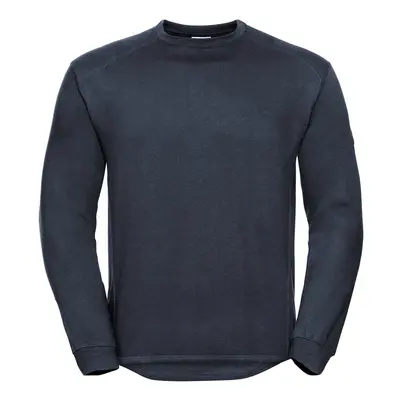 (4XL, French Navy) Russell Mens Spotshield Heavy Duty Crew Neck Sweatshirt