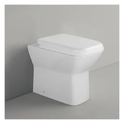 Nes Home Louis Stylish Back to Wall Toilet and Soft Close Seat White