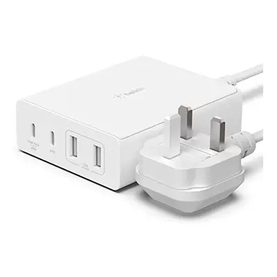 Belkin 108W GaN USB Charging Station for Multiple Devices, USB Type C and USB A Fast Desktop Cha