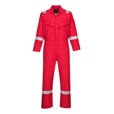 (Red, 34") Portwest Araflame Silver Coveralls