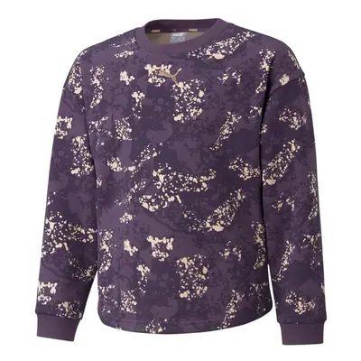 Puma Alpha AOP Crew FL Sweatshirt Purple 16 140cm