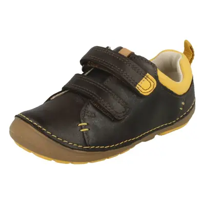 (UK 4.5 Infant, Brown) Boys Clarks First Shoes Softly Toby - F Fit