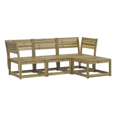 (natural impregnated) vidaXL Garden Lounge Set Piece Outdoor Lounge Set Sofa Set Solid Wood Pine