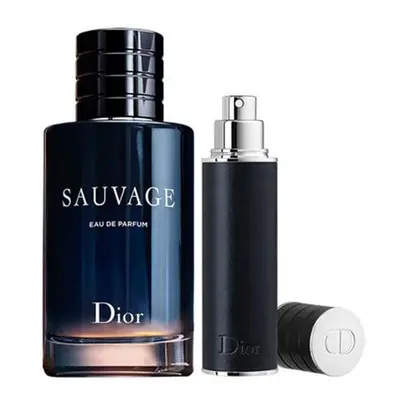 Sauvage Pcs Set: 3.4 Eau De Parfum Spray + 0.33 Eau De Parfum Spray