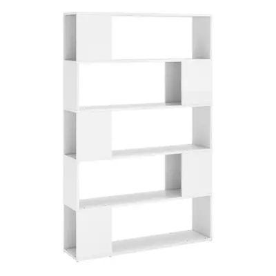 vidaXL Book Cabinet Room Divider Bookcase High Gloss White Engineered Wood