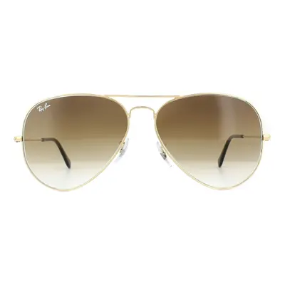 Ray-Ban Sunglasses Aviator Gold Brown Gradient 001/51 Large 62mm