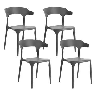 Set of Garden Chairs GUBBIO Dark Grey