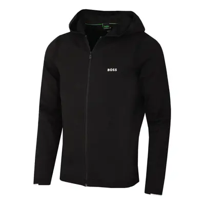 (L, Black) Hugo Boss Mens Ever-X HD Tex Flex Cotton Breathable 1/4 Zip Sweater