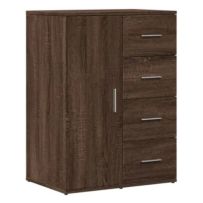 (brown oak) vidaXL Sideboard Storage Cupboard Side Cabinet Highboard White Engineered Wood