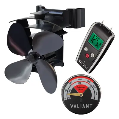 Valiant Remora Stove Pipe Fan, Red Thermometer & Moisture Meter