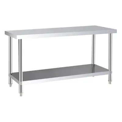 Catering Table Stainless Steel Food Preparation Kitchen Table Top Commercial Work Bench, x x 80c