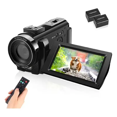 Video Camera Camcorder, Digital YouTube Vlogging Camera Recorder Full HD 1080P 30FPS 3.0 Inch LC