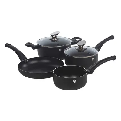 ( Black Matt) Blaumann 6Pc Set Cookware Frying Grill Pots Saucepan Casserole Soft Touch Handle