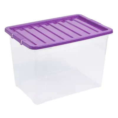 (75L, Purple) X Storage Boxes Stackable Container Lightweight