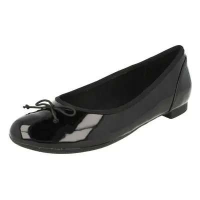 (UK 3, Black) Ladies Clarks Ballerina Style Flats Couture Bloom - D Fit