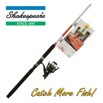 Shakespeare 8ft Trout Fishing Rod, Reel & Tackle Box Combo 'Catch More Fish'