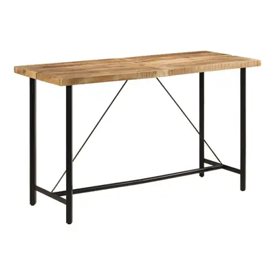 vidaXL Bar Table Kitchen Coffee Table Side Table Solid Wood Mango and Iron