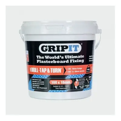 TIMco GripIt Plasterboard Red Tub 18mm Tub of