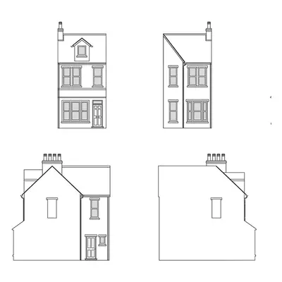 Hornby R7353 Victorian Terrace House Right Middle 1:76/OO Gauge Building