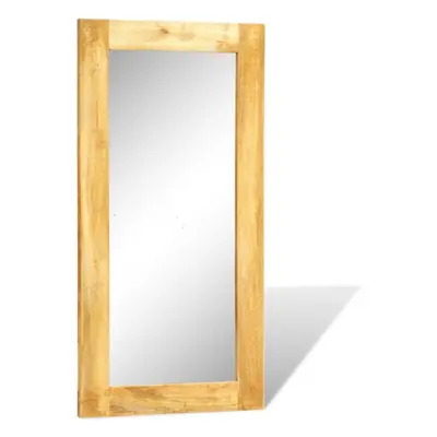 Solid Wood Framed Rectangle Wall Mirror x cm Antique-style Home Decor