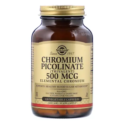 Solgar, Chromium Picolinate, mcg, Vegetable Capsules