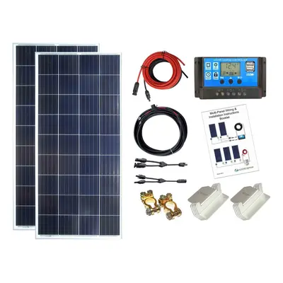 300w (2 x 150w) Solar Panel Kit with PWM controller