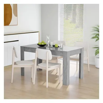 vidaXL Dining Table Concrete Grey Engineered Wood Dining Room Kitchen Table