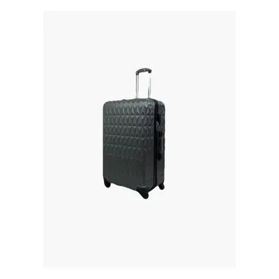 (Grey, Large) Hampton & Stewart Diamond Design HardShel Suitcase