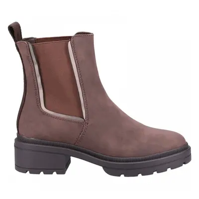 (4 (Adults')) Iggie Hawley | Dark Brown | Women's Block Heeled Chealsea Boots