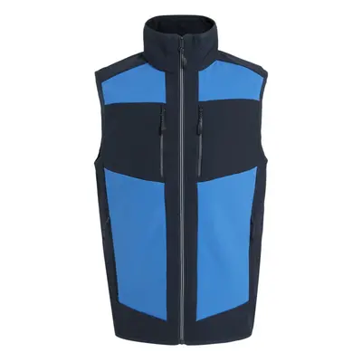 (L, Strong Blue/Navy) Regatta Mens E-Volve Colour Block Softshell Body Warmer