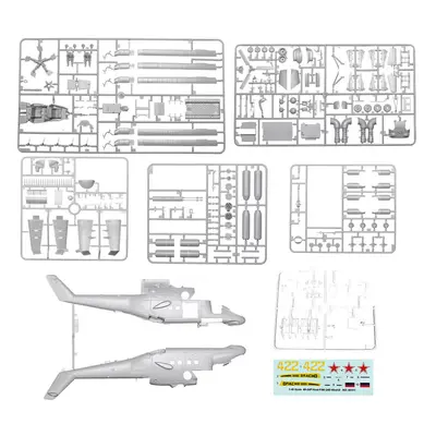 Mi-24P Hind-F/Mi-24D Hind-D 1:48 Scale Static Aircraft Series Helicopter Model Toys