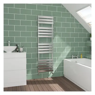 WarmeHaus Flat Panel Chrome Towel Radiator Bathroom Heated Towel Rail 1600x450mm