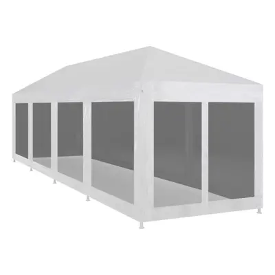 Garden Furniture Set Party Tent with Mesh Sidewalls 12x3 m