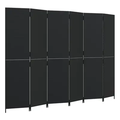 vidaXL Room Divider Panels Privacy Screen Balcony Screen Black Poly Rattan