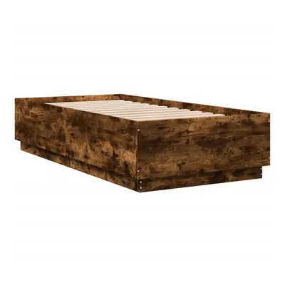 (smoked oak, x cm) vidaXL Bed Frame Bedroom Bed Base Bedstead Mattress Foundation Engineered Woo