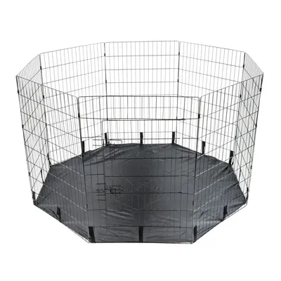 KCT Extra Large Wire Pet Play Pen With Base/Cover for Dogs & Puppies Indoor/Outdoor Enclosure