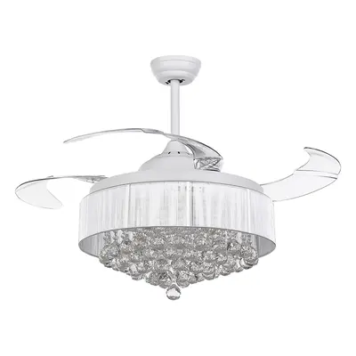 Ceiling Fan with Light PEEL With Remote White