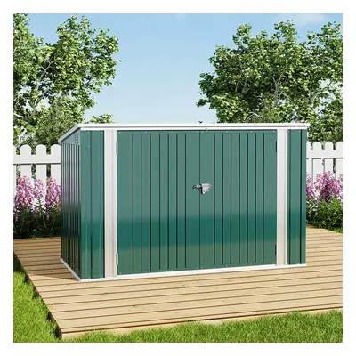 Heavy Duty Steel Bicycle Storage Shed, Dark Green