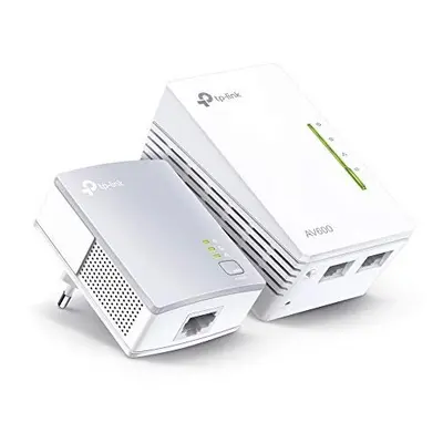 TP-LINK TL-WPA4220KIT AV600 Powerline M Wi-Fi Extender/Wi-Fi Booster/Hotspot with Two Ethernet P