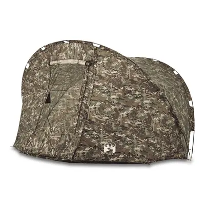 (Camouflage) vidaXL Fishing Tent 5-Person Lightweight Tent Camping Tent Olive Waterproof