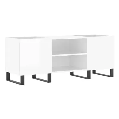 (high gloss white) vidaXL Record Cabinet Record Storage Cabinet Sideboard White Engineered Wood