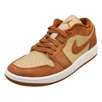 (4) Nike Air Jordan Low Se Womens Casual Trainers in Brown Coffee