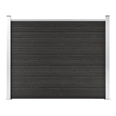 vidaXL Fence Panel WPC 180x146 cm Grey Garden Barrier Edging Fencing Privacy