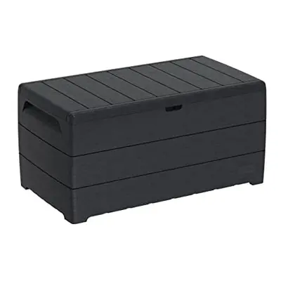 Duramax Cedargrain Durabox Litre/ Gallon, Outdoor Plastic Deck Box and Garden Furniture Organize