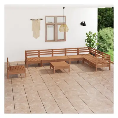 vidaXL Garden Lounge Set Patio Lounge Set Piece Solid Wood Pine Honey Brown