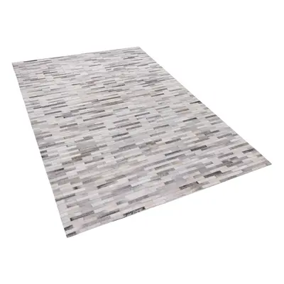 Area Rug x cm Leather Grey AHILLI