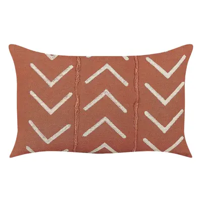 Cotton Cushion Geometric Pattern x cm Orange ALBIUM