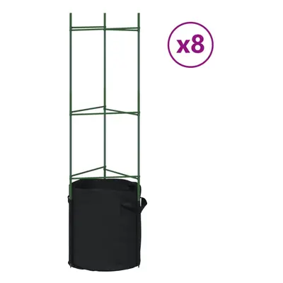 (with bag, cm/ pcs) vidaXL Tomato Cages Garden Climbing Plant Support Tomato Support Steel and P