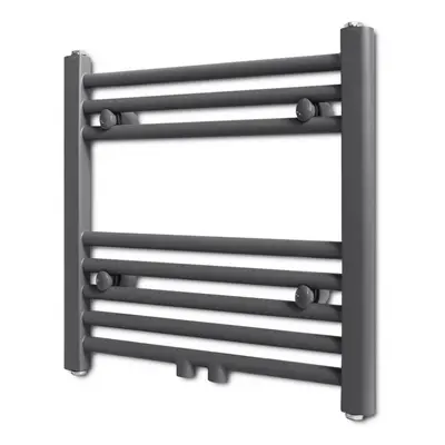 Straight Steel Towel Rail Central Heating Bathroom Radiator Grey x mm