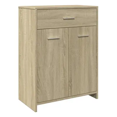 vidaXL Bathroom Cabinet Storage Cabinet Vanity Unit Sonoma Oak Engineered Wood